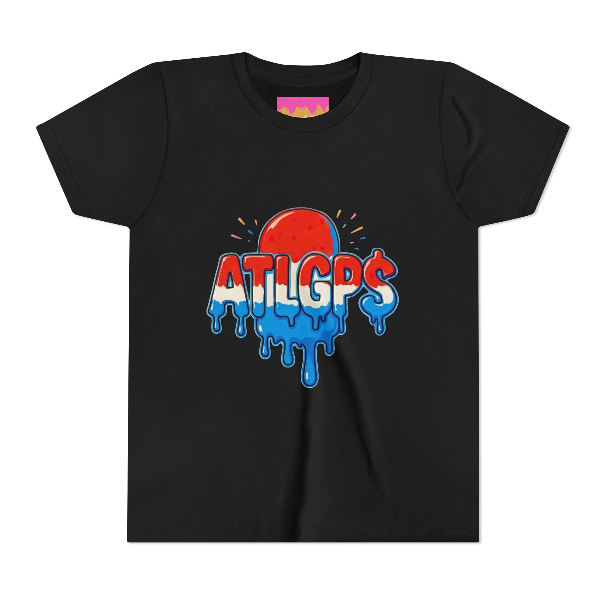 Youth red, white, and blue popsicle drip t-shirt